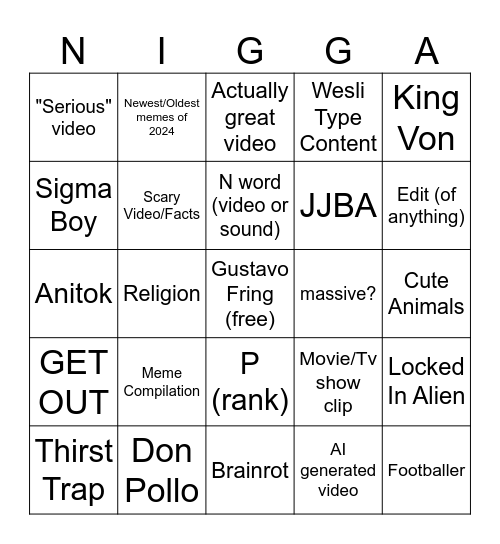 TicTac encounter bingoSC Bingo Card