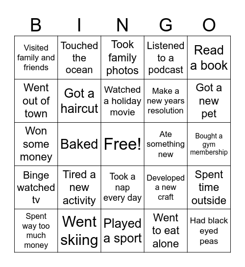 MAGI's Welcome Back Bingo Card