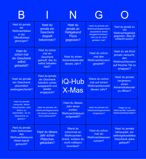 iQ-Hub Bingo Card