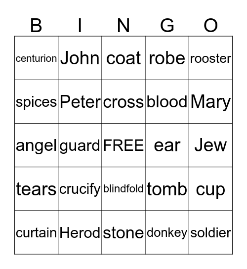 Easter Remembered Bingo Card
