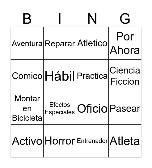 noice  Bingo Card