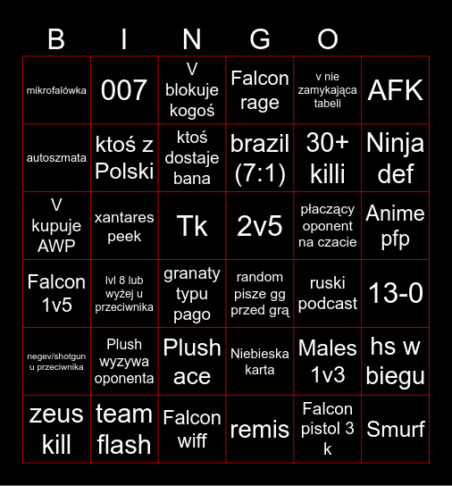 CS2 BINGO Card