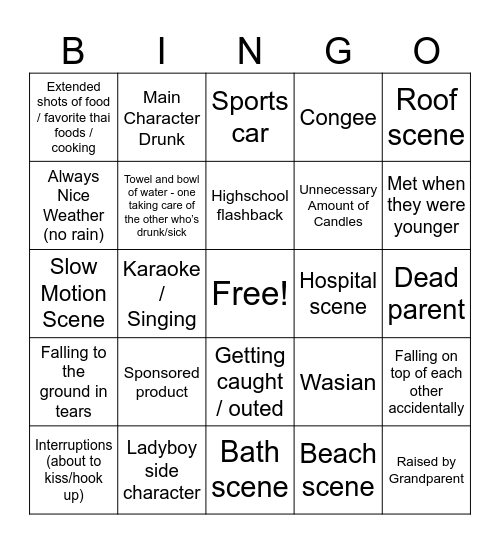 Thai GL Series Bingo Card