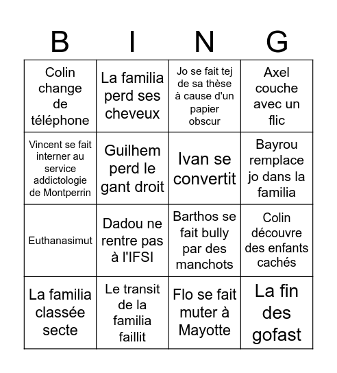 Bingo familia 2k25 - Cursed Bingo Card