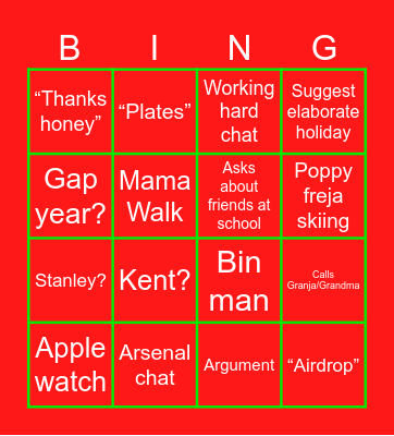 JUSIN BINGO! Bingo Card