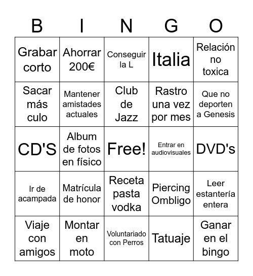 2025 BINGO Card
