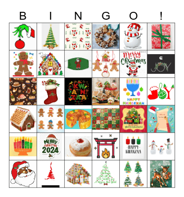 Holiday Bingo 2024 Bingo Card