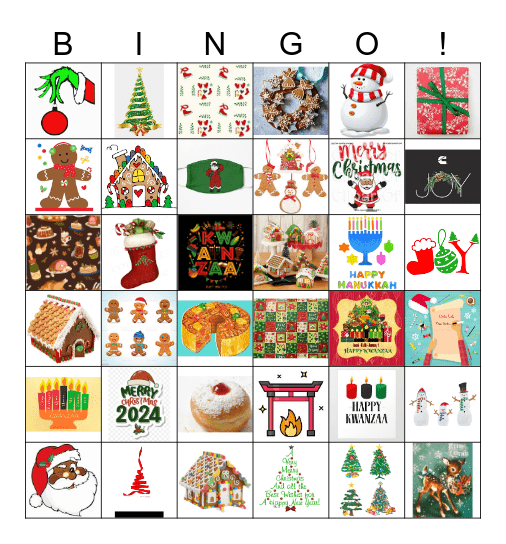 Holiday Bingo 2024 Bingo Card