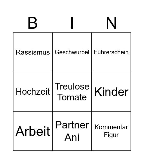 Weihnachten 2024 Bingo Card