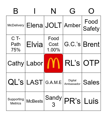 Stringham Org Bingo Card