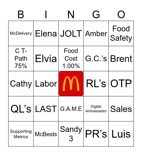 Stringham Org Bingo Card