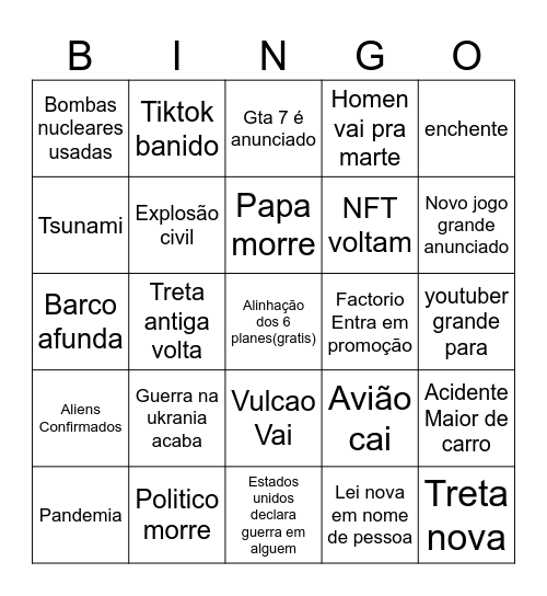 2025 BINGO Card