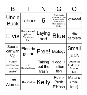 Phil in the Blank Bingo Card