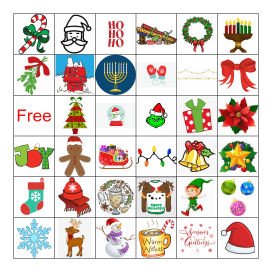 2024 X Mas B. I. N.G O! Bingo Card