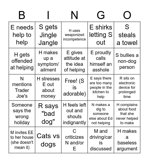 Christmas Bingo Card