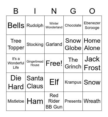 Christmas Bingo Card