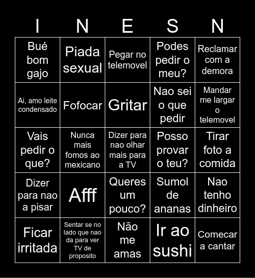 MOMOZINHO BINGO Card