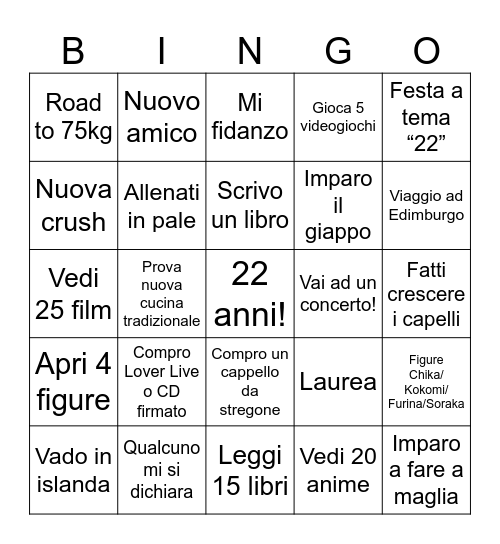 2025 Bingo Card