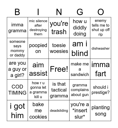 SAL BINGO Card