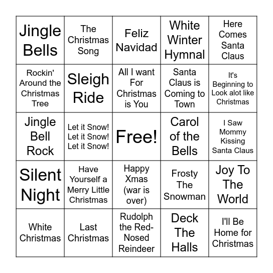 Covers - LoFi Bingo Card