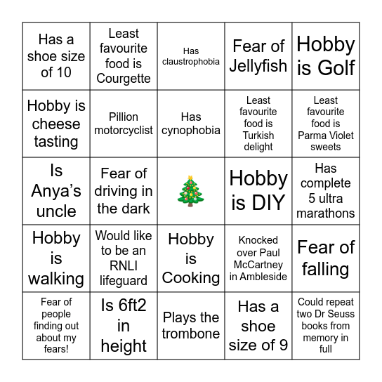 Nicholson Appreciation Event 2024 Bingo Card