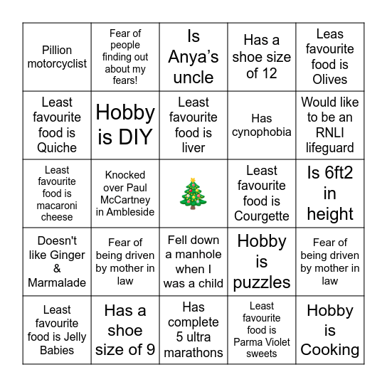 Nicholson Appreciation Event 2024 Bingo Card