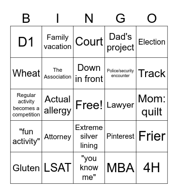 Heisemak Christmas Bingo Card