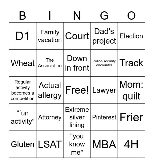 Heisemak Christmas Bingo Card