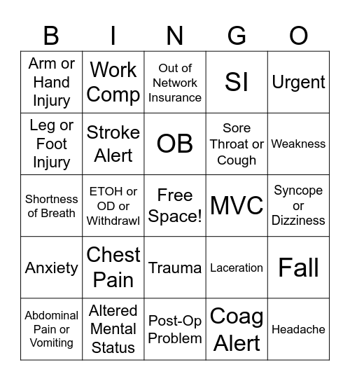 REG BINGO Card