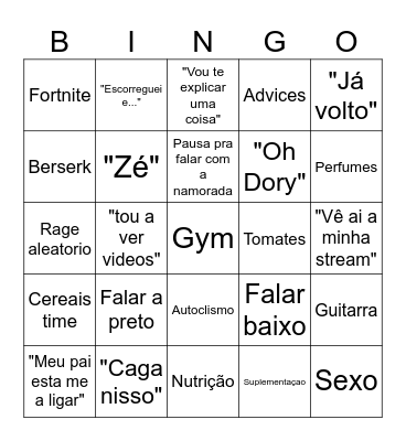 Duarte Bingo Card