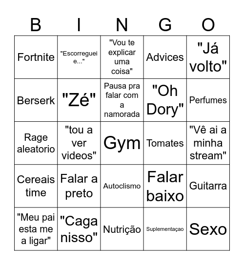 Duarte Bingo Card