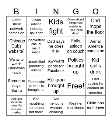 Xmas Bingo Card