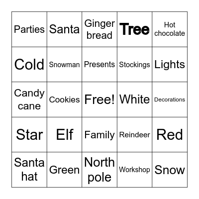 Christmas Bingo Card