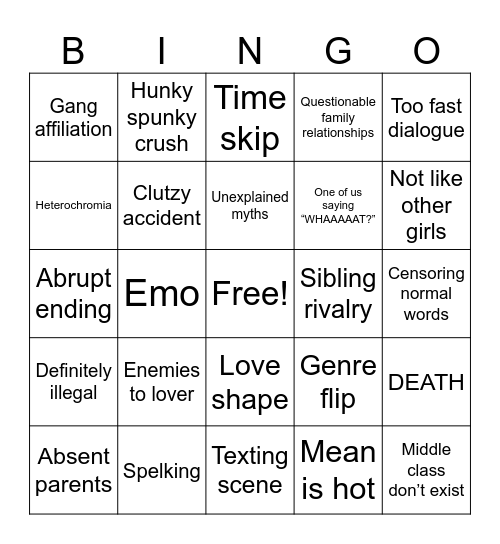 Bigno Bingo Card