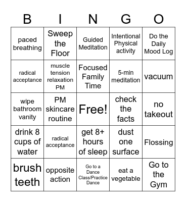 Have a Great Day MM Bingo Card