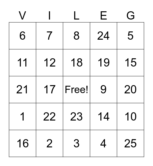 2024 Villegas Family Reunion Bingo Card