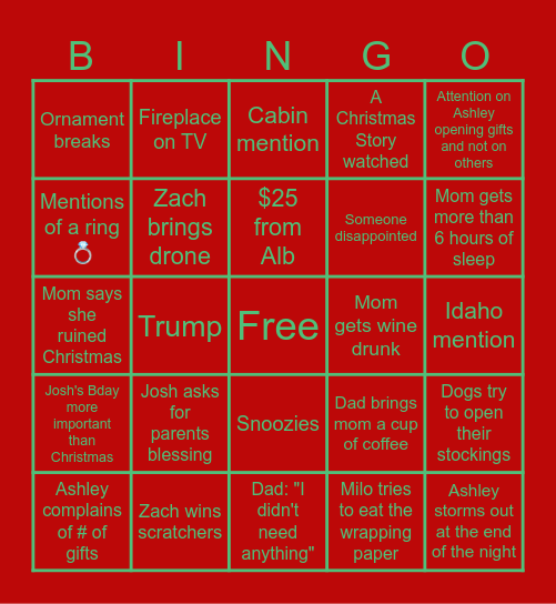 Christmas Bingo! Bingo Card