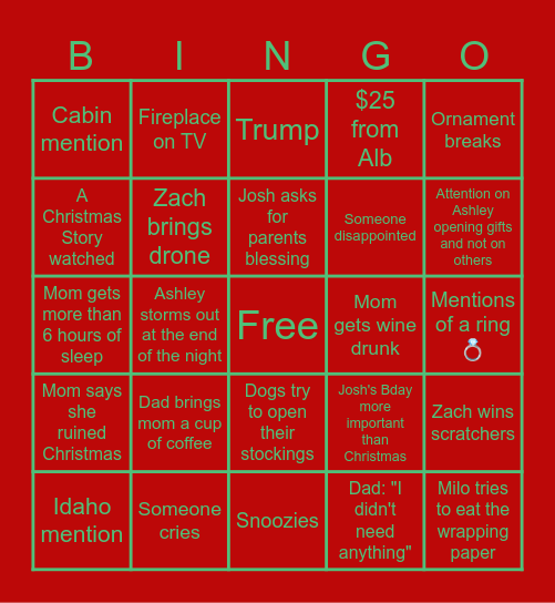 Christmas Bingo! Bingo Card