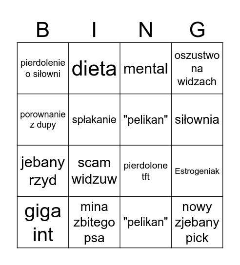 randomzjeb Bingo Card