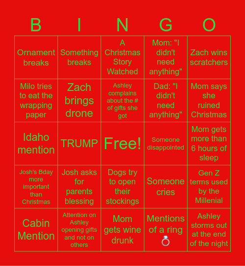 Christmas Bingo Card