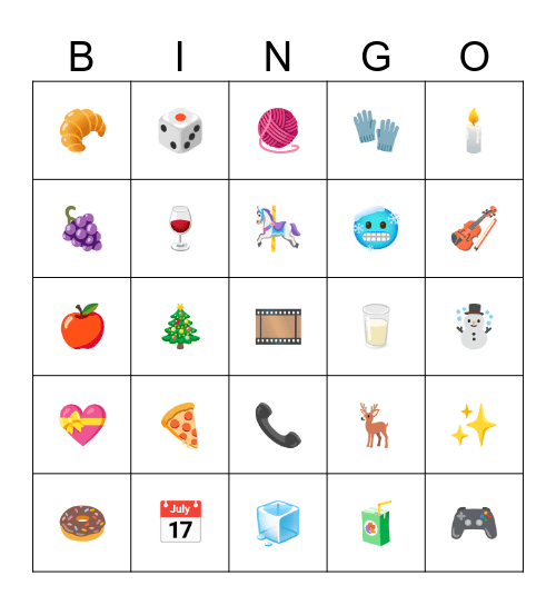 Christmas Party 2024 Bingo Card