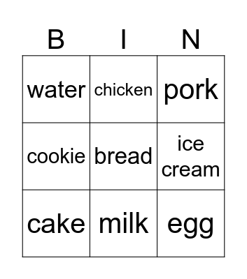 What do you want ? Bingo Card