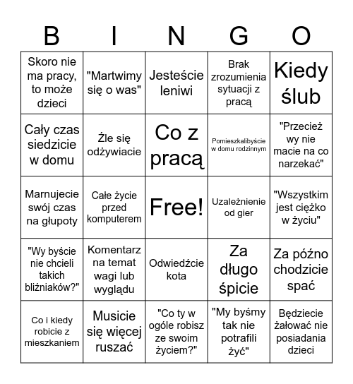 Bingo Święta BN 2024 Bingo Card