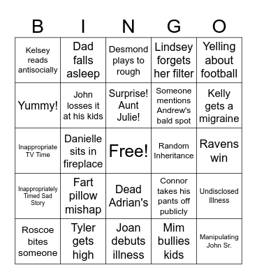 Christmas Time Bingo Card