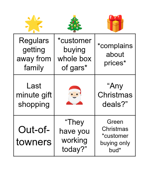 HOLIDAY BINGO Card