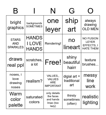 Do you share ART STYLE with Paulpo? Bingo Card