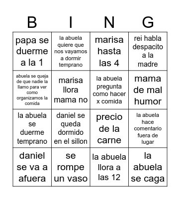 bingo navidad 2024 Bingo Card