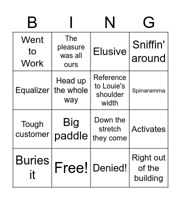 Jack and Lioue Bingo Card