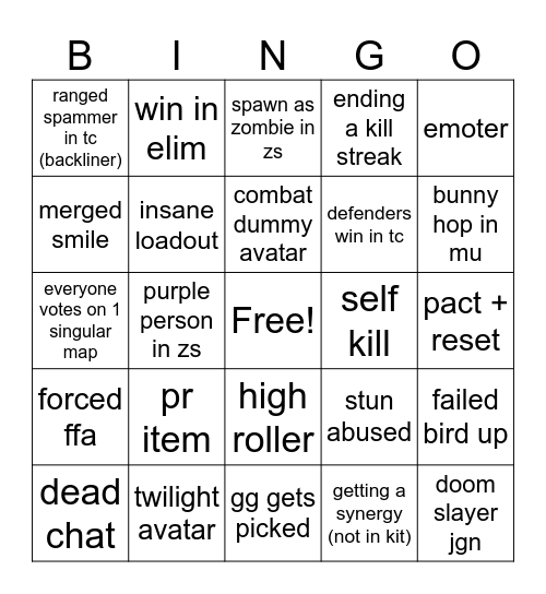 item astg 😡 Bingo Card