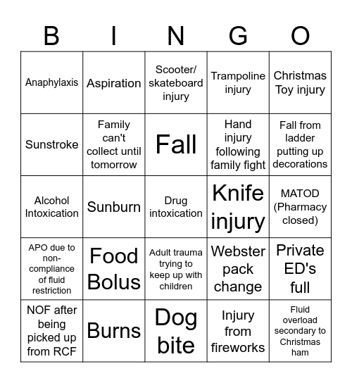 Christmas 2024 Bingo Card